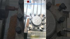 12/5000Slant-bed CNC lathe, processing display #machine #cnc #factory